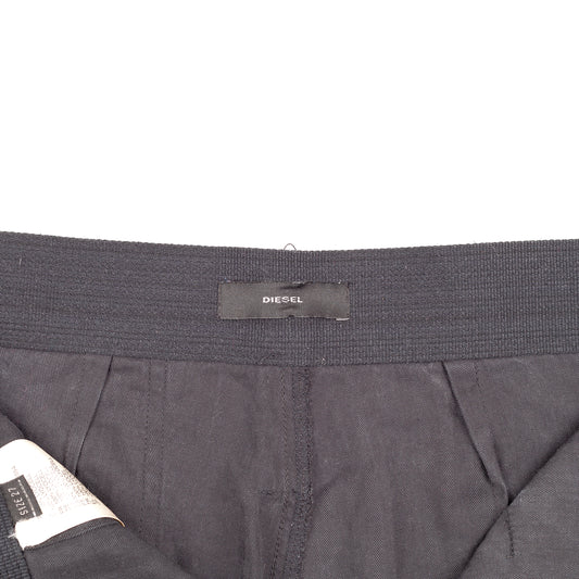 Diesel Pinstripe Capri Bondage Vintage Cargo Loose Black Pants (S)