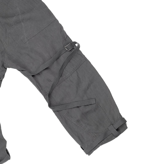 Diesel Pinstripe Capri Bondage Vintage Cargo Loose Black Pants (S)