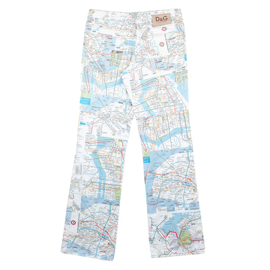 Dolce & Gabbana Vintage New York City Map Pants (M)