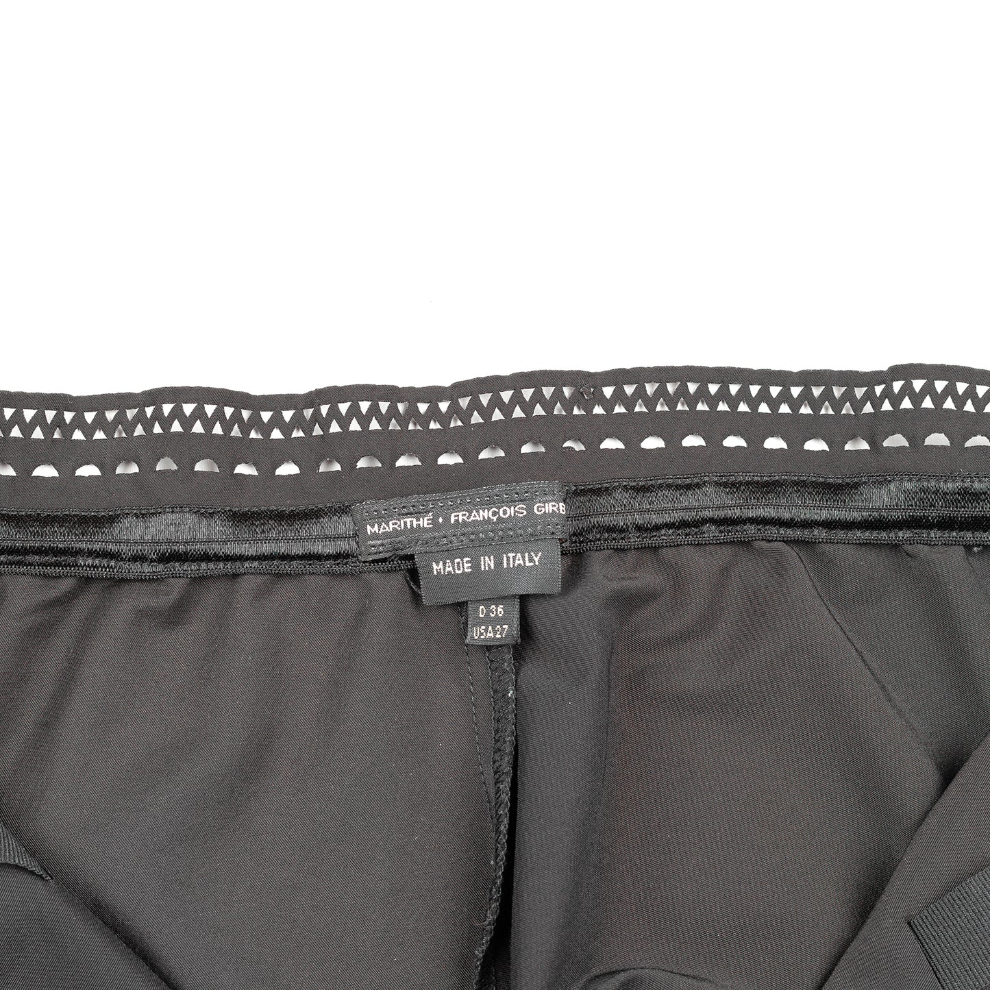 Marithé François Girbaud Black Cargo Pants (XS)