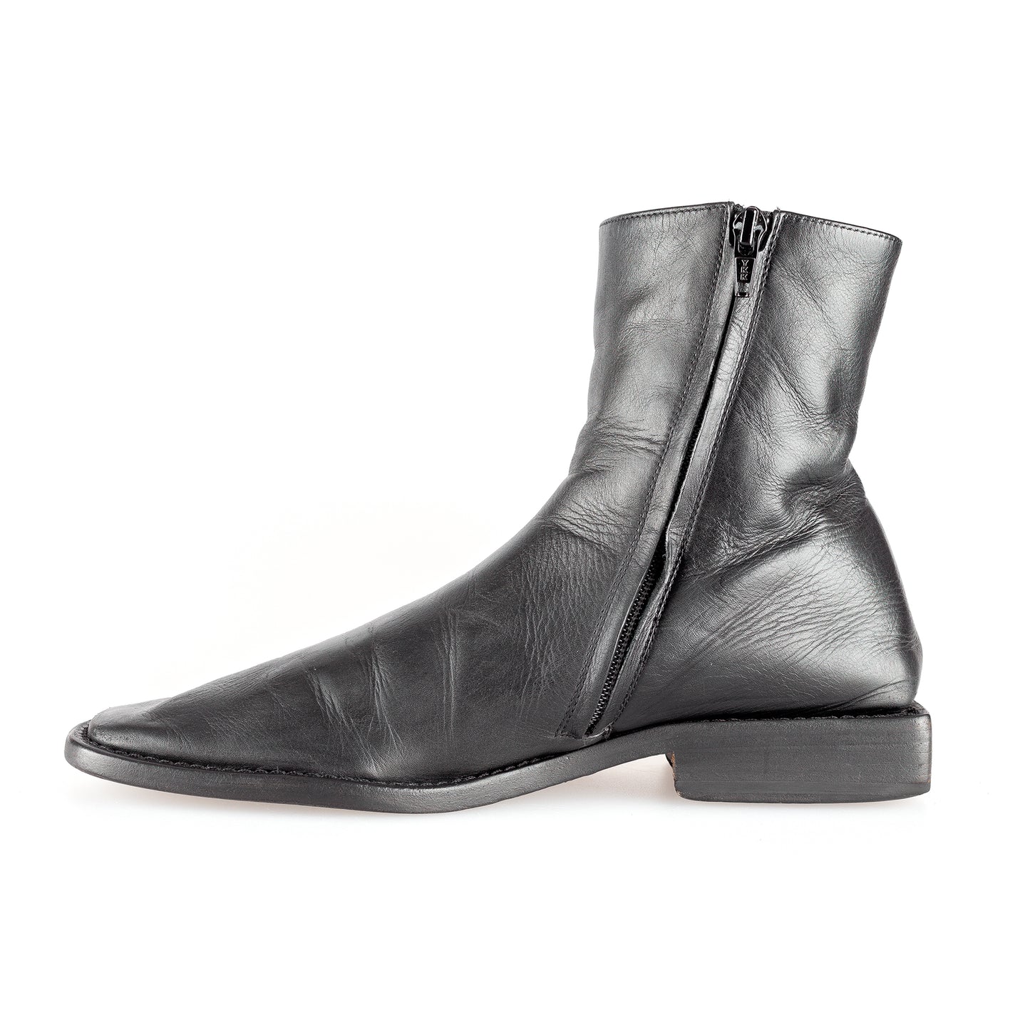 Balenciaga BB RIM BACK Vintage LOGO LEATHER BOOTS (39 EU)