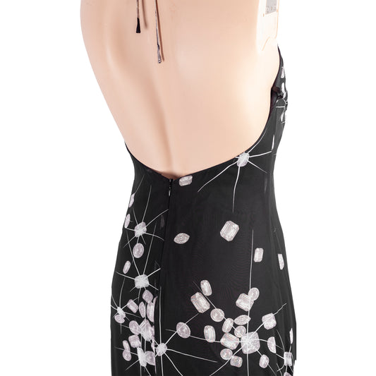 Versace Jeans Couture Sparkly Stones Halter Maxi Dress (XS)