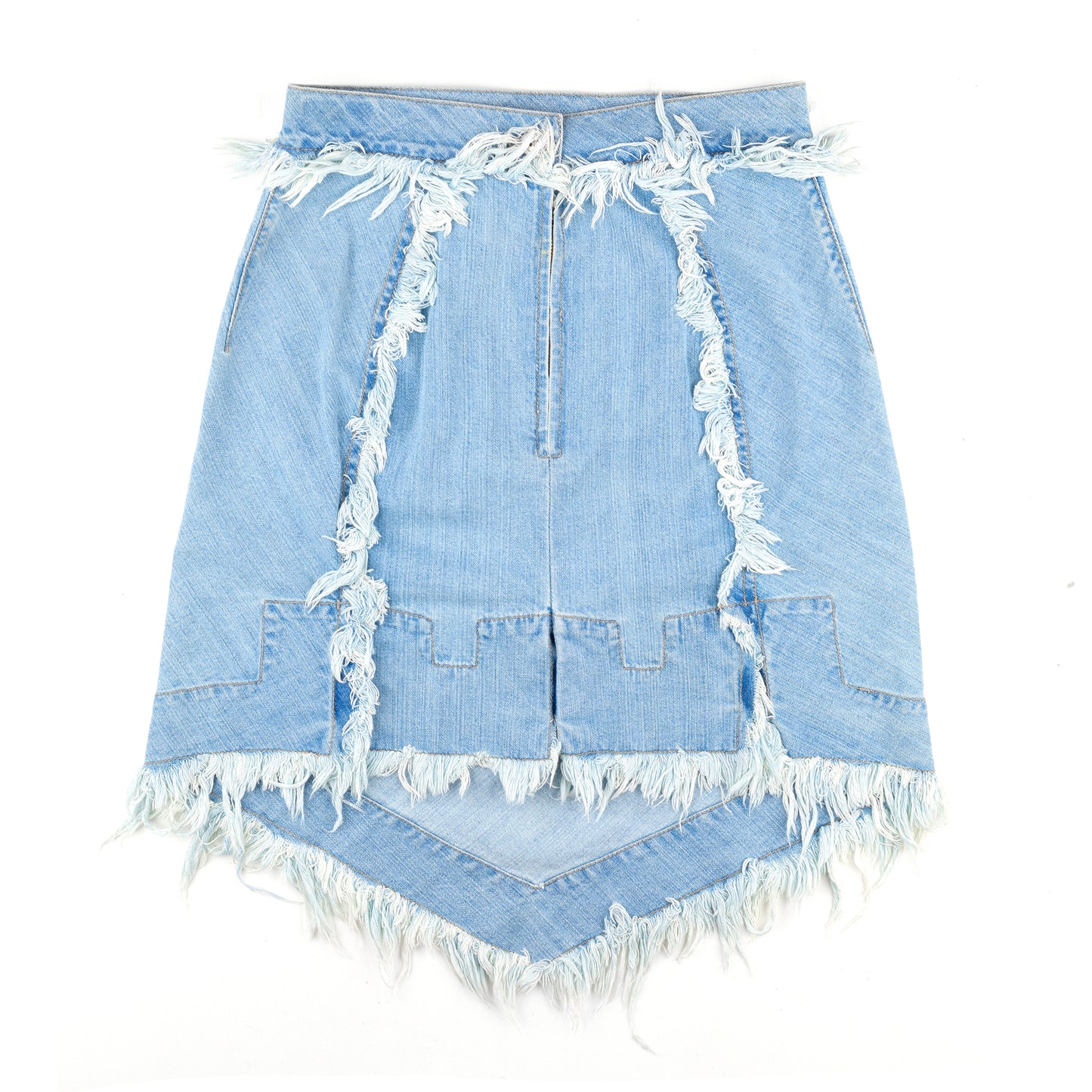 Vivienne Westwood Anglomania Distressed Light Vintage Denim Skirt (S/M)