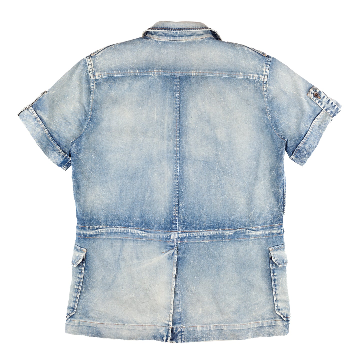 Dolce & Gabbana Multipocket Cargo Acid Vintage Denim Shirt (M)