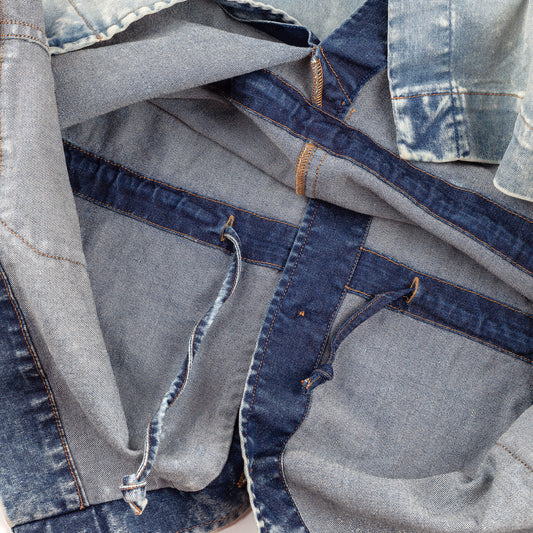 Dolce & Gabbana Multipocket Cargo Acid Vintage Denim Shirt (M)