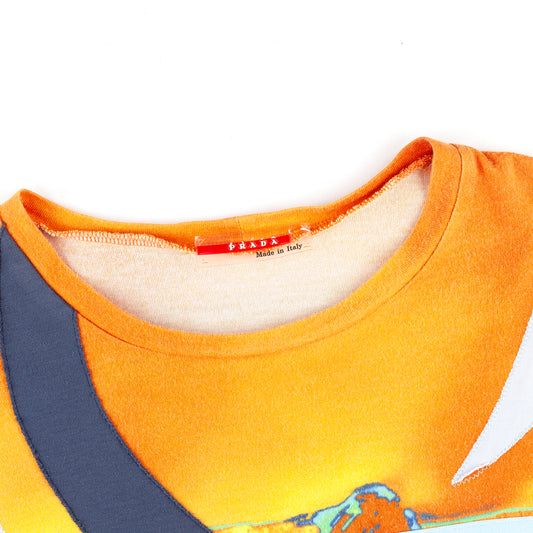 Prada Linea Rossa Thermal Colorful Sport Vintage T-Shirt (S)