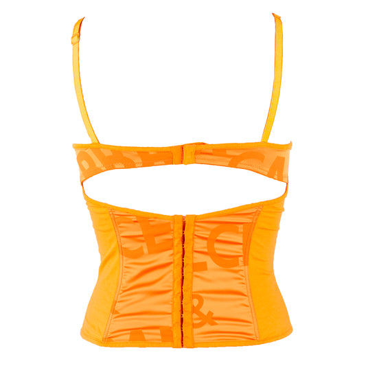 Vintage Orange Bustier Top