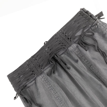 Plein Sud Vintage Corset Black Midi Skirt (XS)