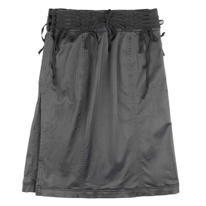 Plein Sud Vintage Corset Black Midi Skirt (XS)
