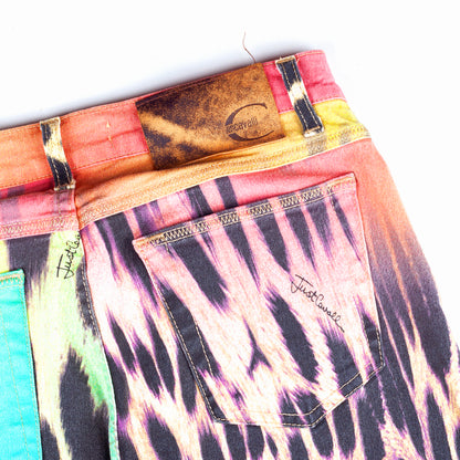Just Cavalli Vintage Multicolor Cheetah Pants (S)