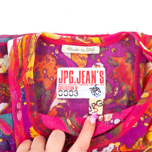 Jean Paul Gaultier SS 2000 Bacteria Vintage Mesh Tank Top (S)