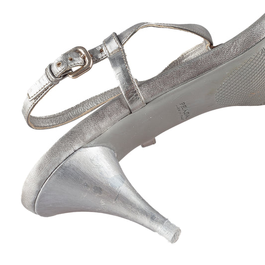 Prada Vintage Silver Sandals (38,5 EU)