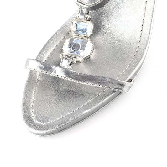 Prada Vintage Silver Sandals (38,5 EU)