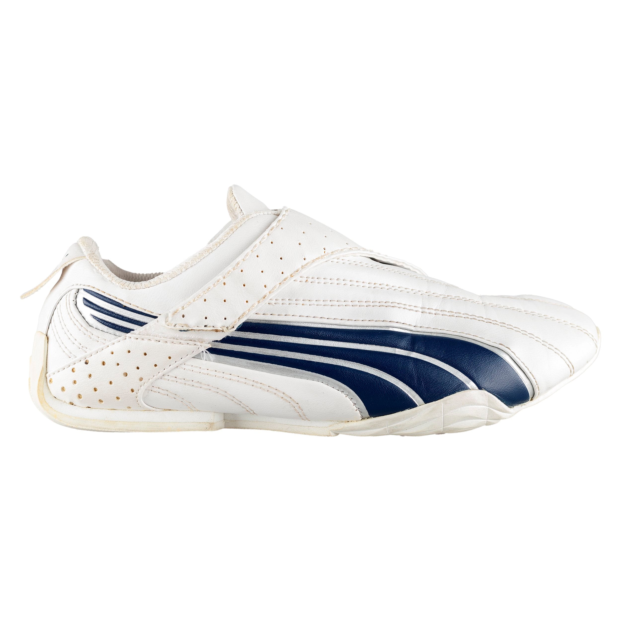 Puma White Navy Velcro Vintage Sneakers 38 5 EU VOODOO WAREHOUSE