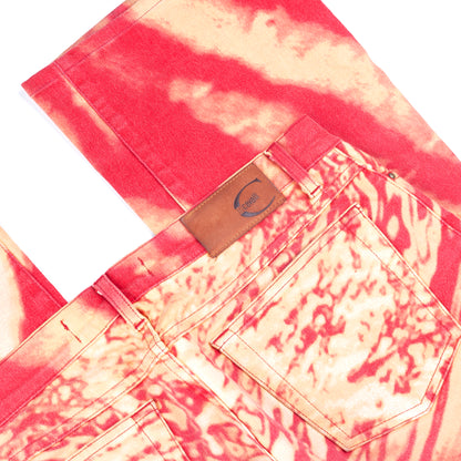 Just Cavalli Vintage Tie Dye Red/Orange Pants (S)