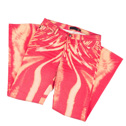 Just Cavalli Vintage Tie Dye Red/Orange Pants (S)