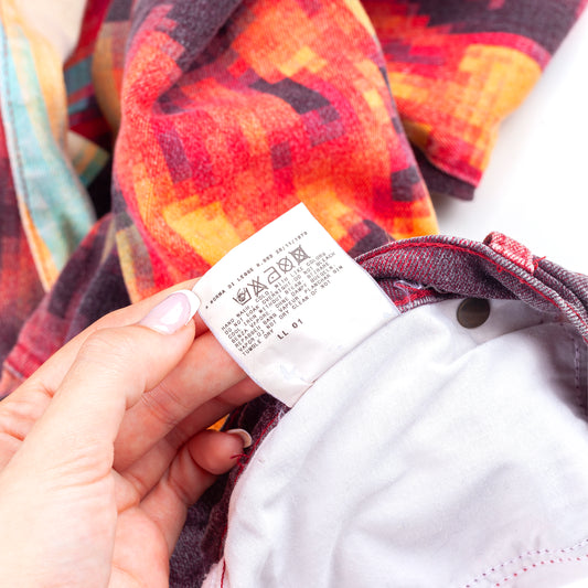 Just Cavalli SS 2001 Multicolor Pixel Face Vintage Pants (M)