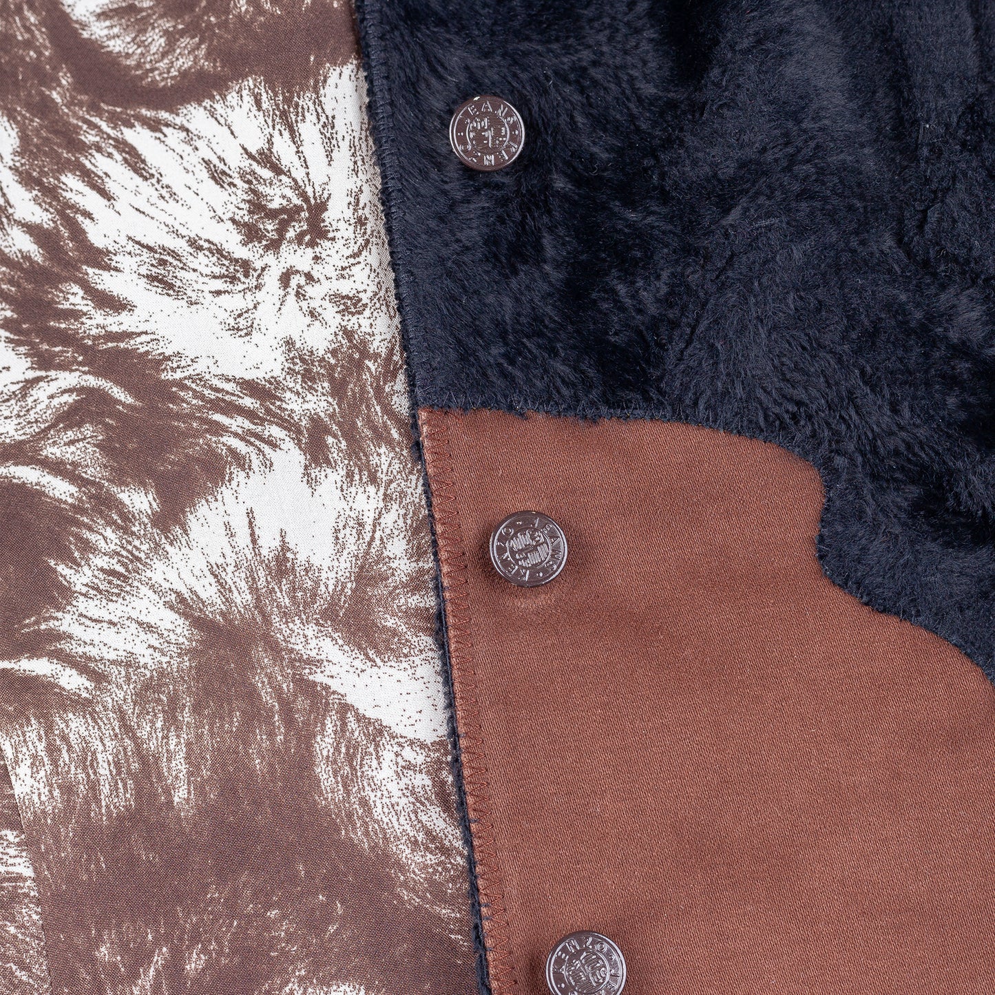 Kenzo Jeans Vintage Brown Faux Fur Jacket (S)