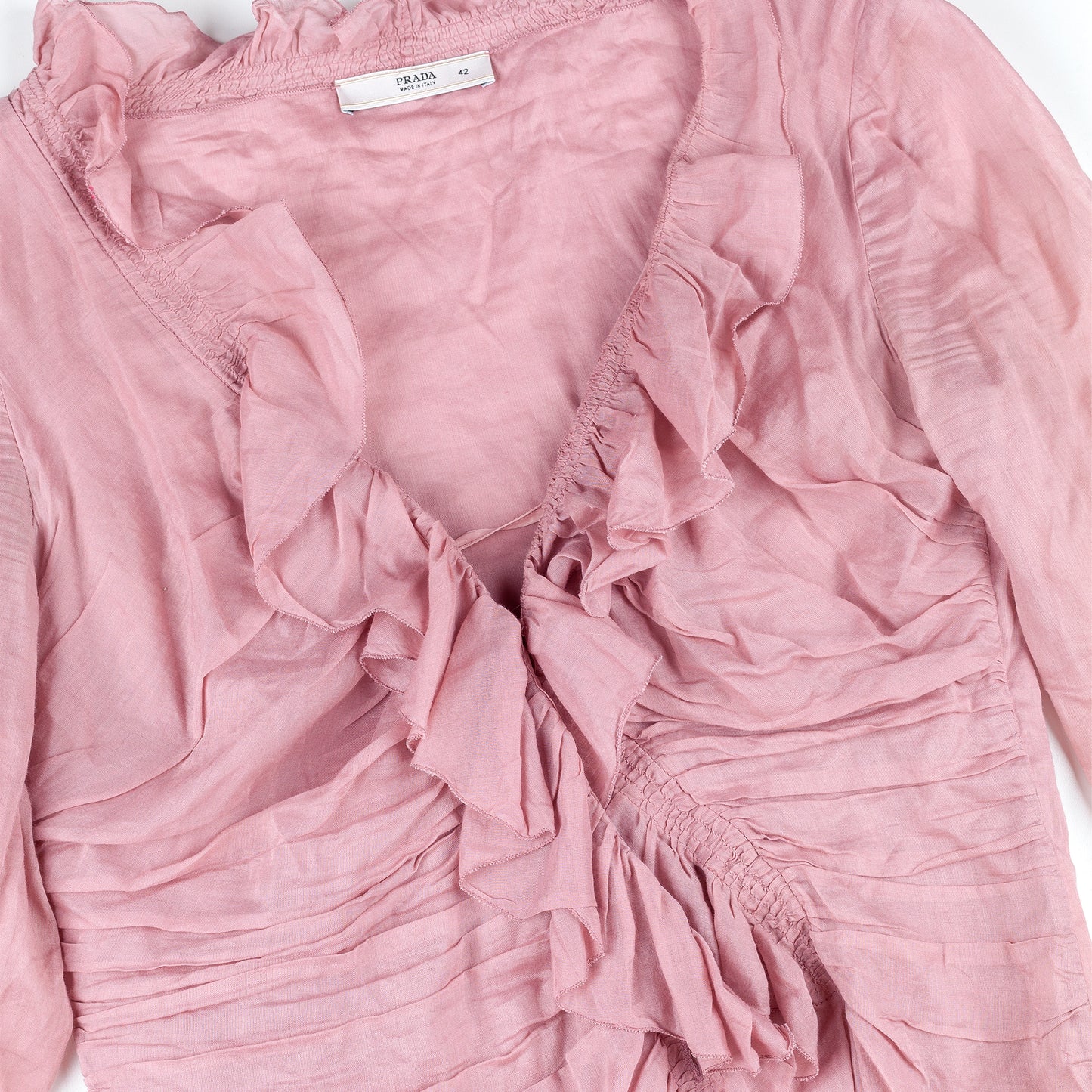 Prada Vintage Pale Pink Set Shirt/Skirt (M)