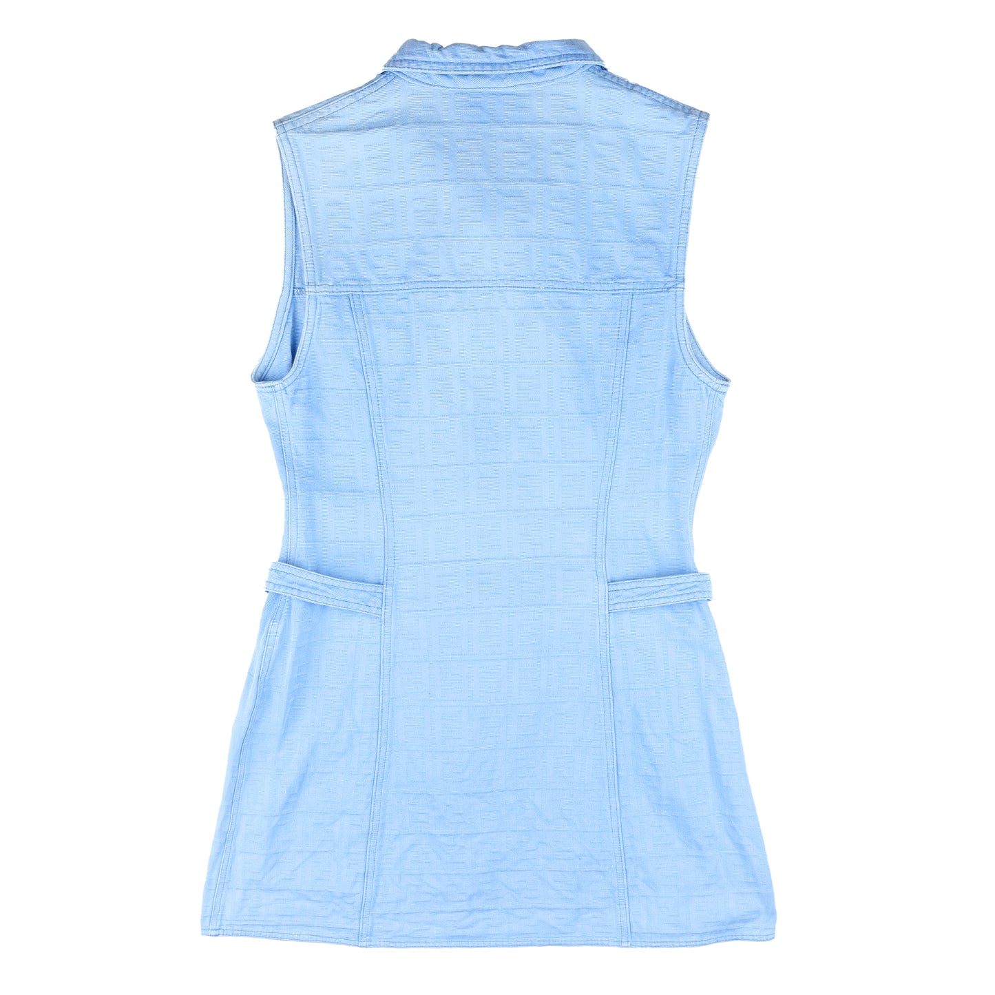 Fendi Zucca Vintage Baby Blue Monogram Dress (S)