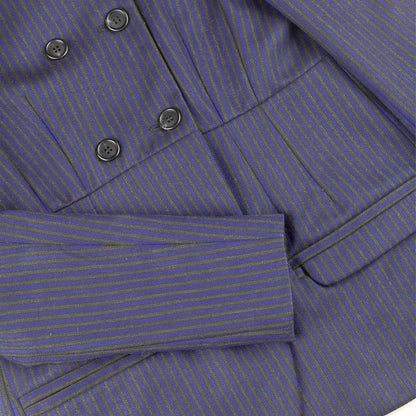 Miu Miu Black/Blue Pinstripe Vintage Jacket (S)