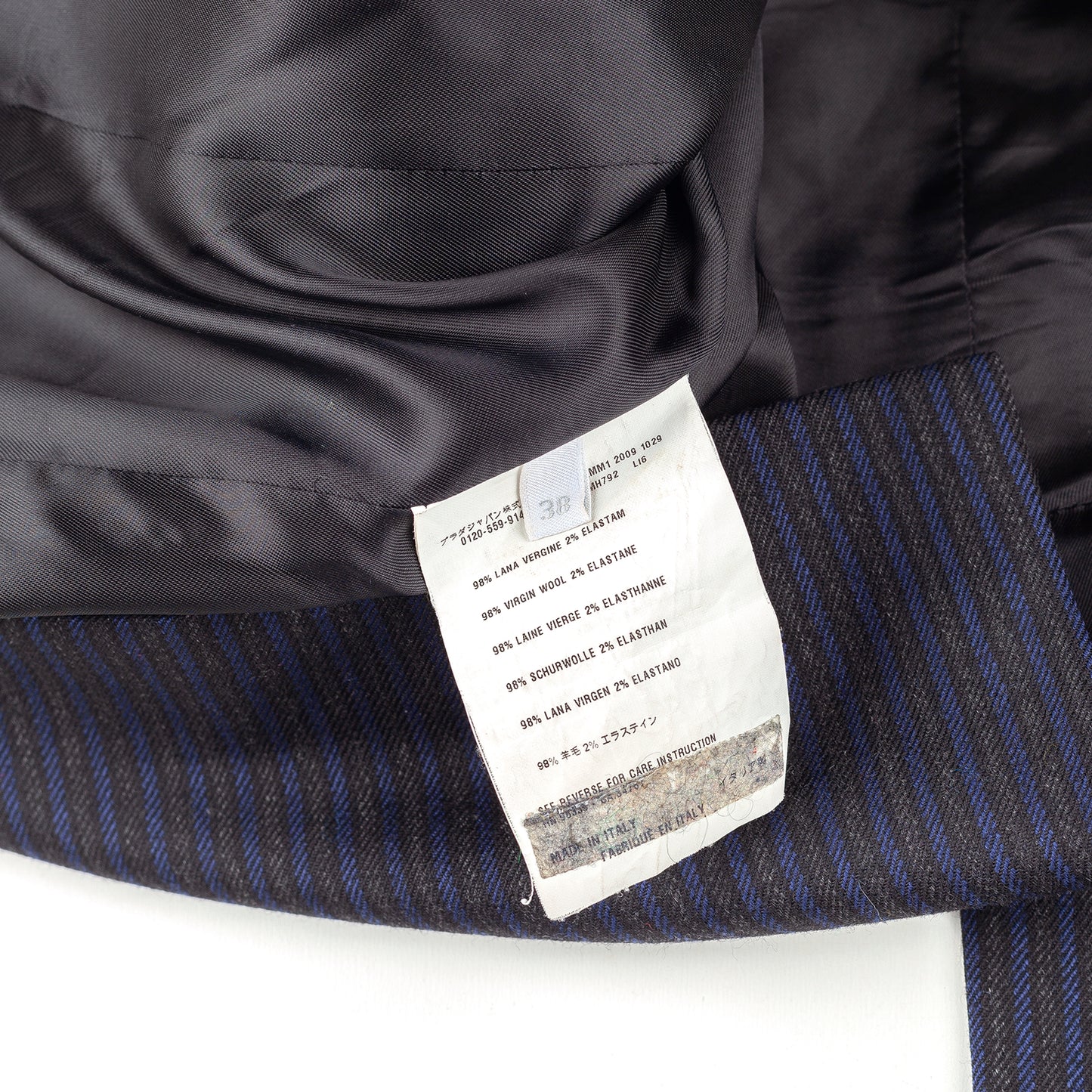 Miu Miu Black/Blue Pinstripe Vintage Jacket (S)