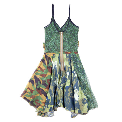 Diesel Camouflage Asymmetrical Vintage Dress (S)