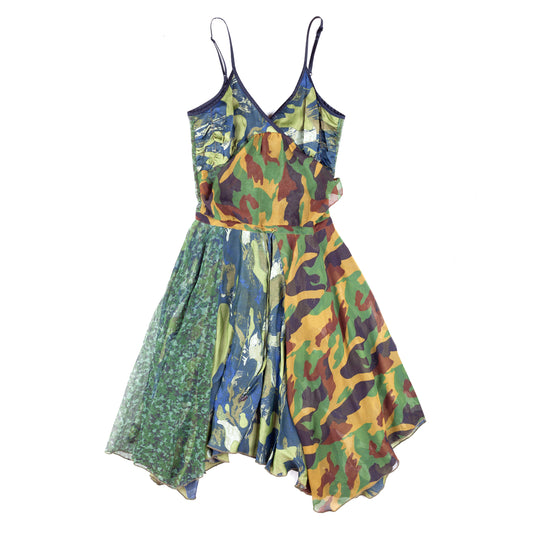 Diesel Camouflage Asymmetrical Vintage Dress (S)