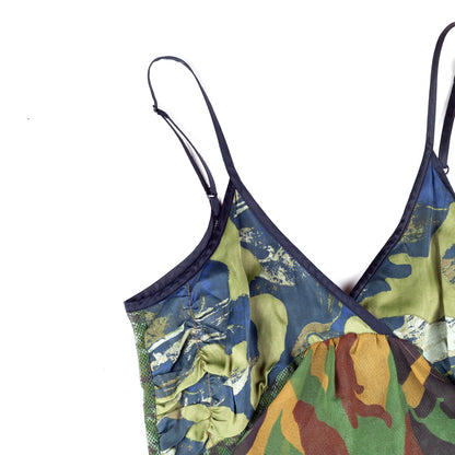 Diesel Camouflage Asymmetrical Vintage Dress (S)