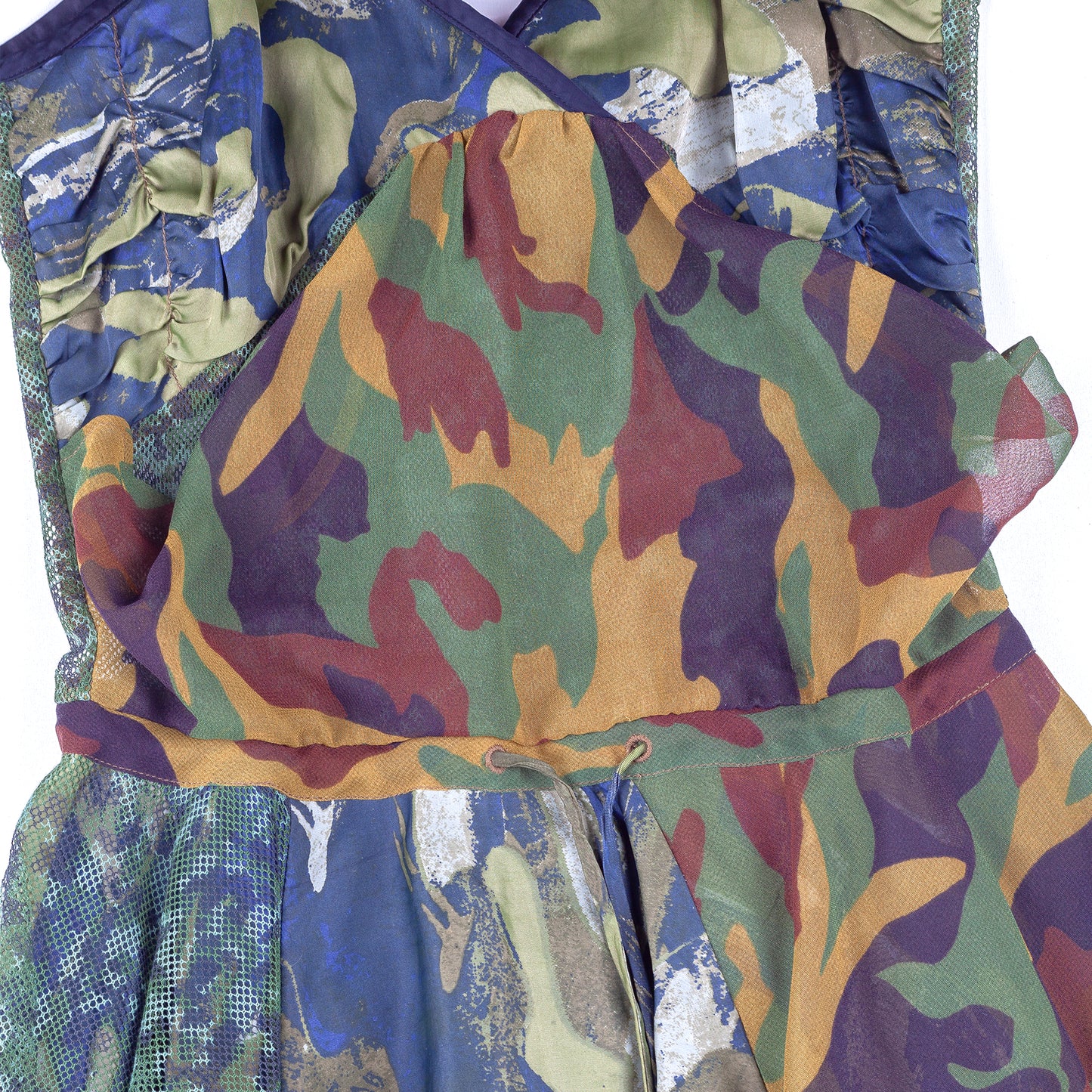 Diesel Camouflage Asymmetrical Vintage Dress (S)