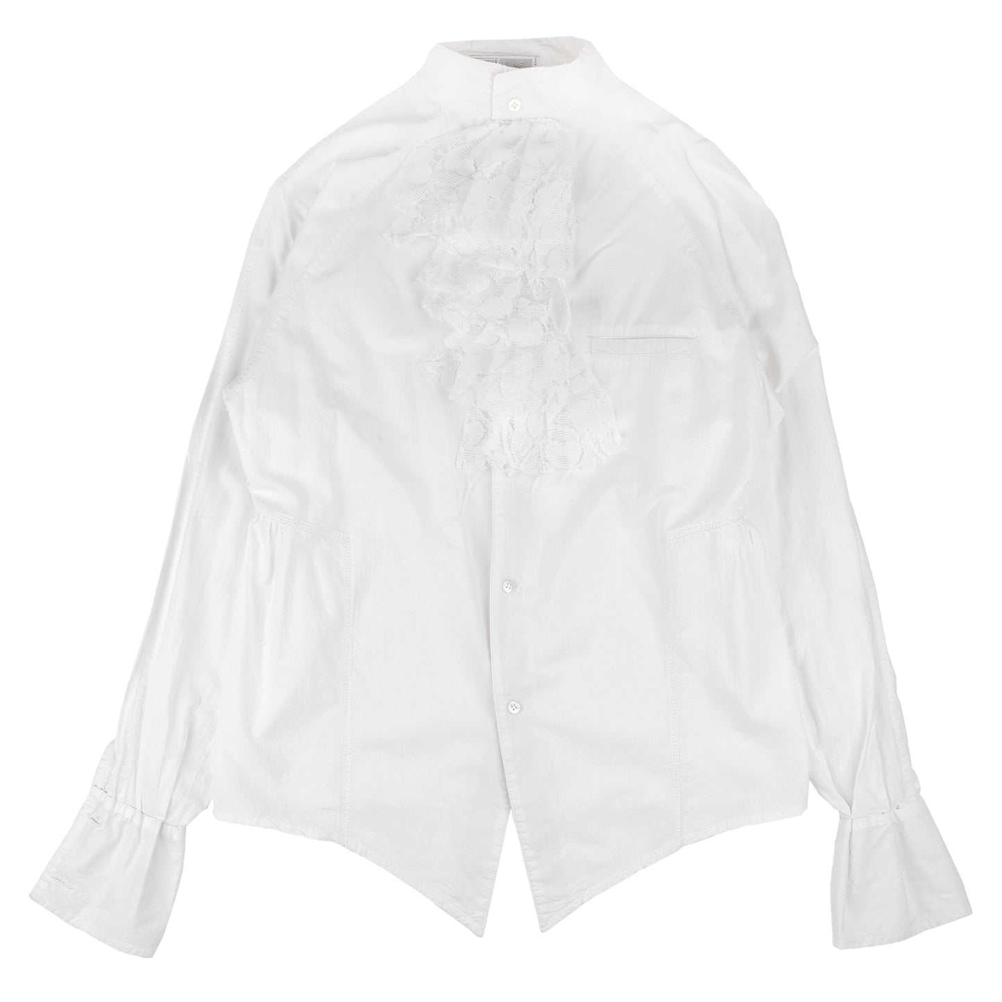 Marithé François Girbaud Vintage White Frill Shirt (M)