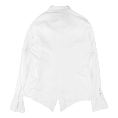 Marithé François Girbaud Vintage White Frill Shirt (M)