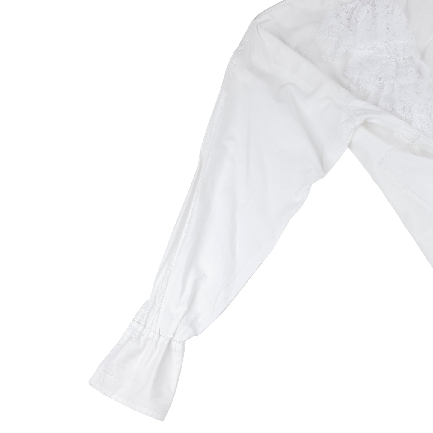 Marithé François Girbaud Vintage White Frill Shirt (M)