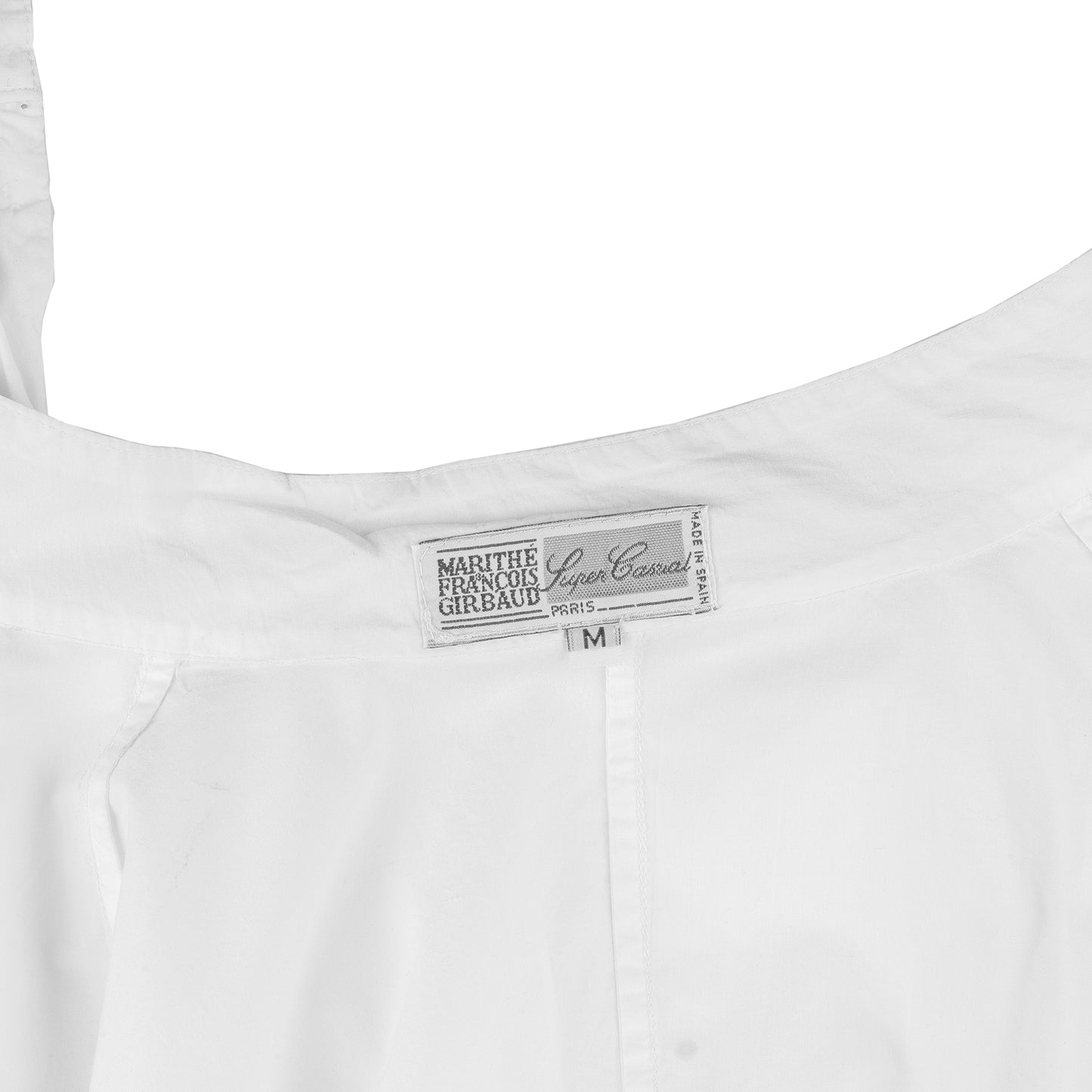 Marithé François Girbaud Vintage White Frill Shirt (M)