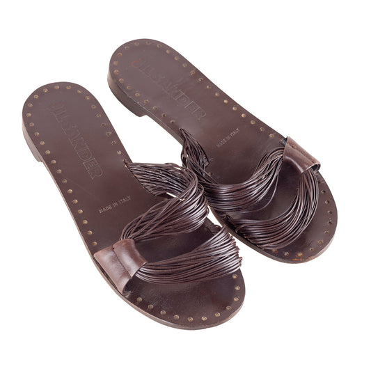 JIL SANDER Brown Flat Sandals (36 EU)