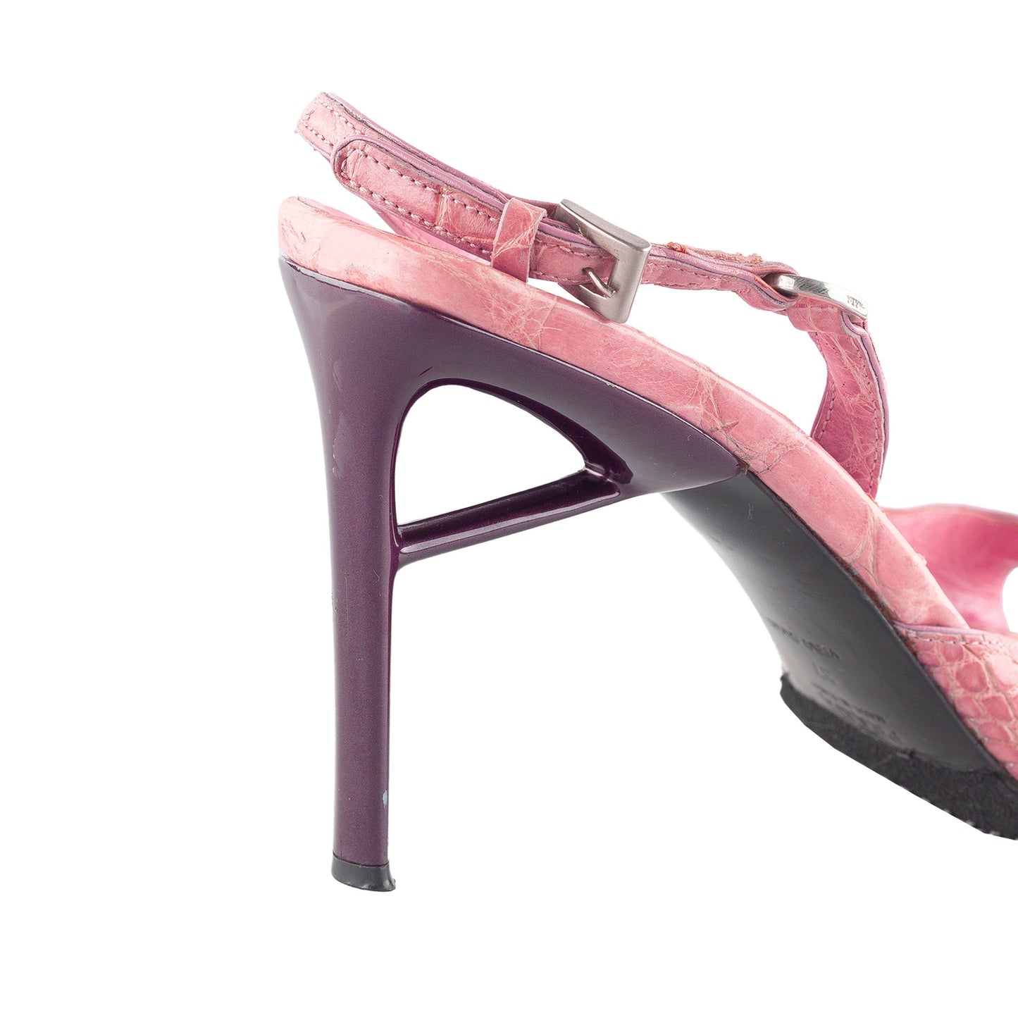 Prada Python Pink Sandal Heels (37 EU)