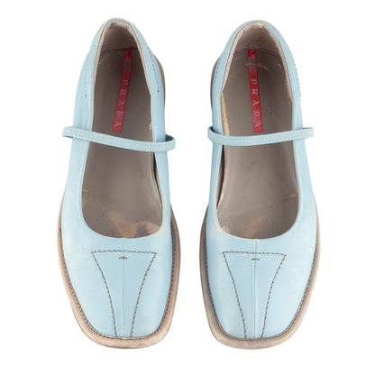 Prada Baby Blue Ballet Flats (40 EU)