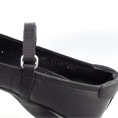 Prada Black Leather 3F 3141 Mary Jane Flats (38,5 EU)