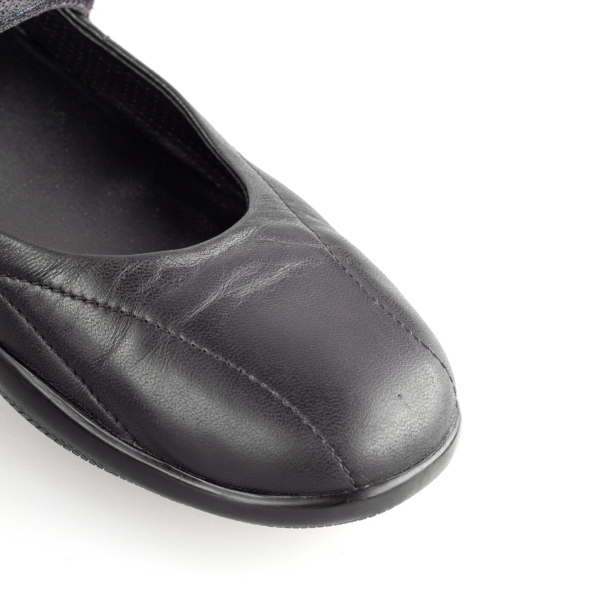 Prada Black Leather 3F 3141 Mary Jane Flats (38,5 EU)