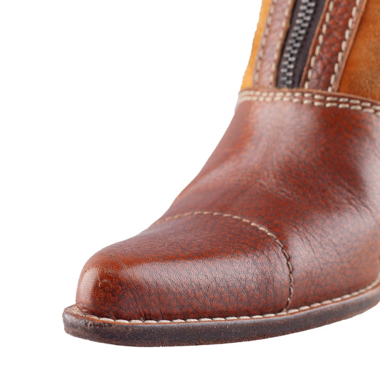 Miu Miu Vintage Brown Leather Pointed Toe Boots (38 EU)