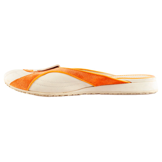 CELINE Vintage Beige and Orange Mules (37,5 EU)