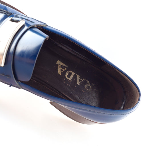 Prada Vintage Blue Leather Loafers (38,5 EU)