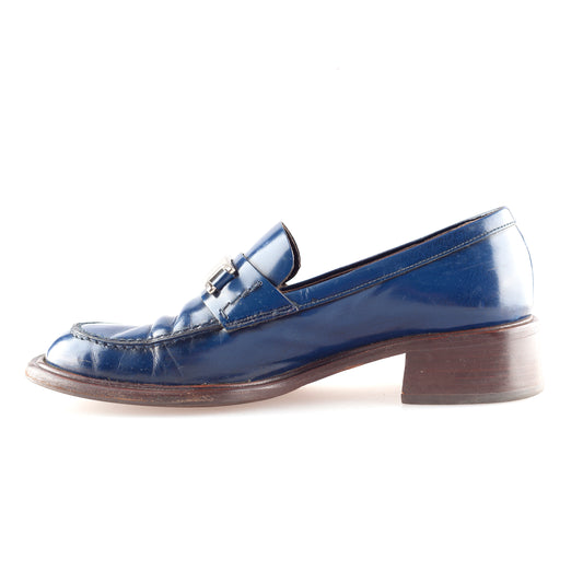 Prada Vintage Blue Leather Loafers (38,5 EU)