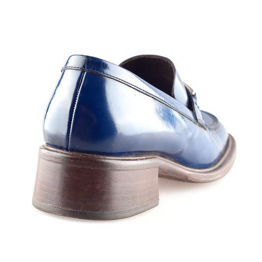 Prada Vintage Blue Leather Loafers (38,5 EU)