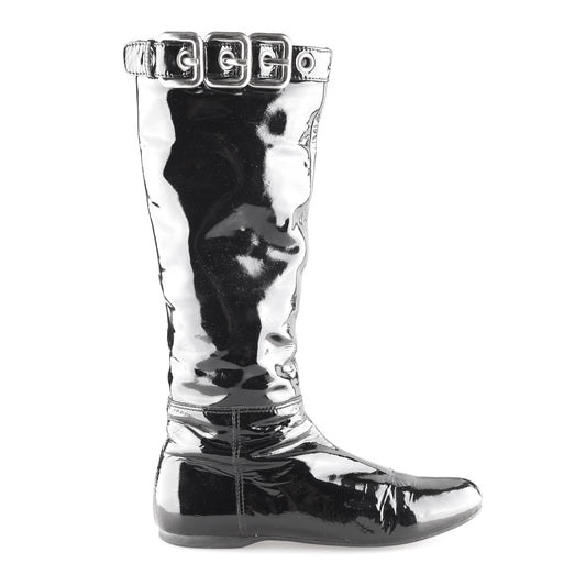 Miu Miu Black Patent Leather Vintage Buckle Boots (37 EU)