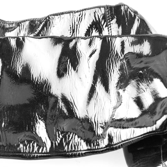 Miu Miu Black Patent Leather Vintage Buckle Boots (37 EU)