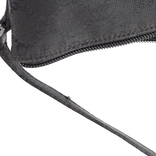 Gucci Black Monogram Baguette Vintage Shoulder Bag