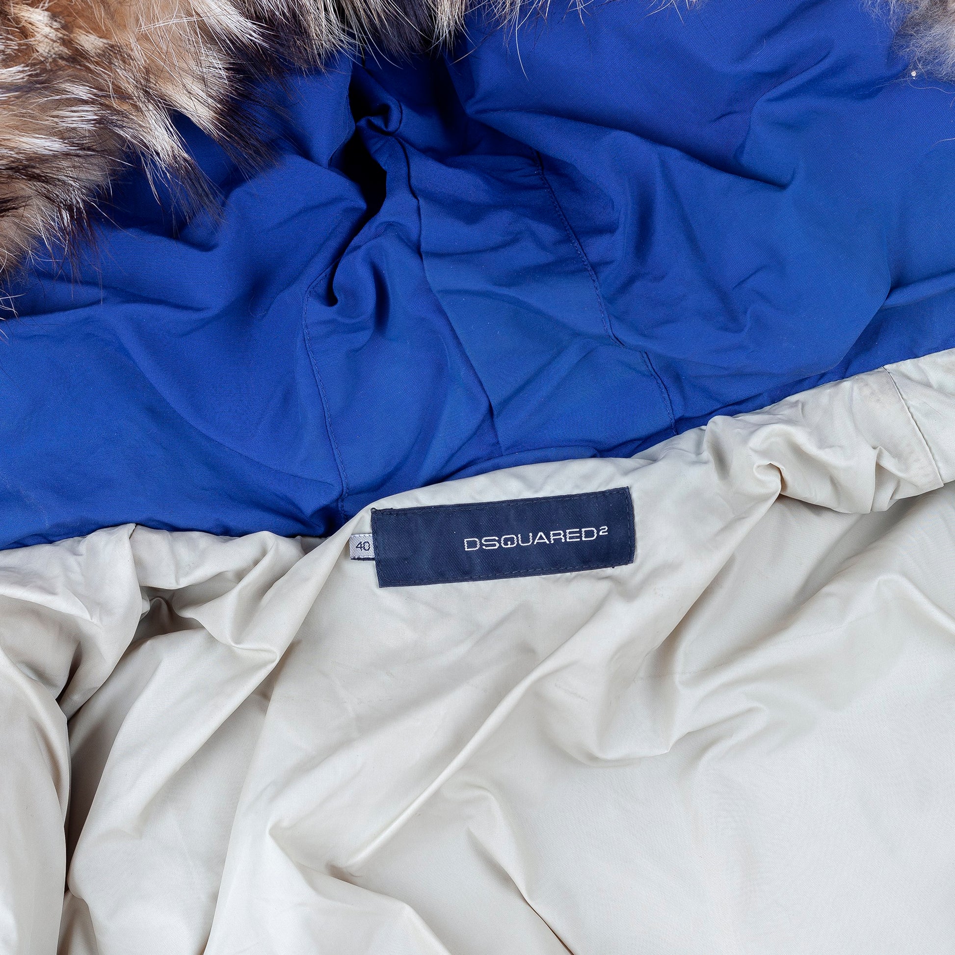 Dsquared2 Motherfluff Blue Puffer Jacket (S)