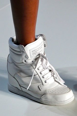 Marc by Marc Jacobs White Wedge Sneakers