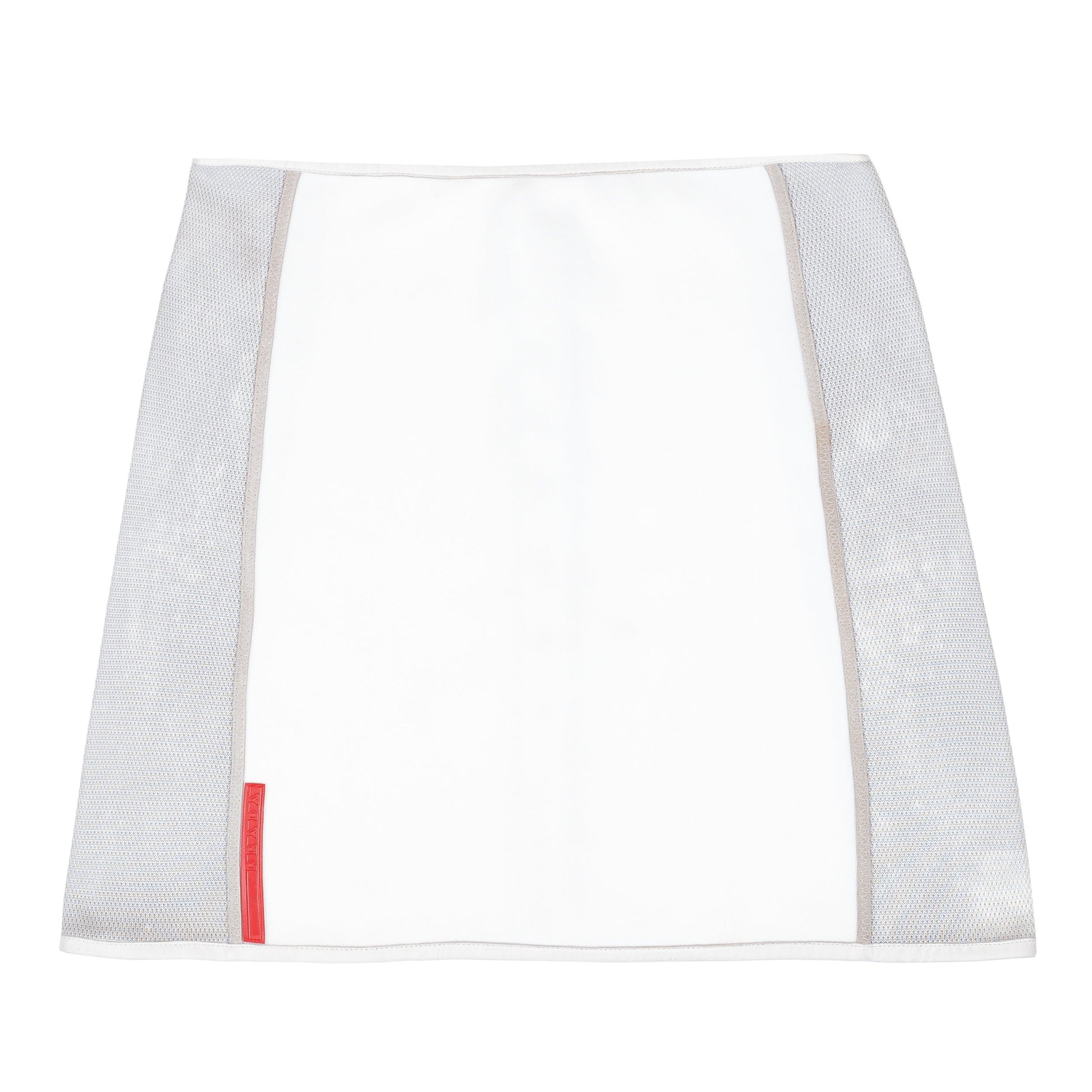 Prada White & Grey Mini Skirt